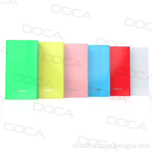 6500mAh DOCA D605 Portable Power Bank With 2 USB Outputs
